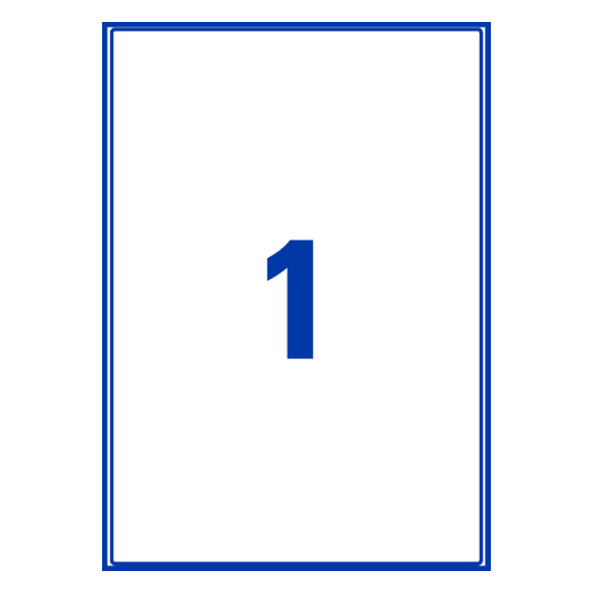 1 stk. etiketter pr. ark.