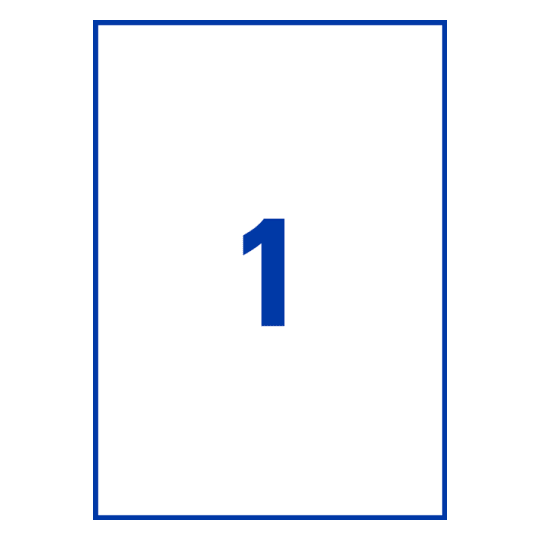 1 stk. etiketter pr. ark.