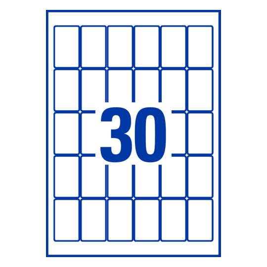 30 stk. etiketter pr. ark.