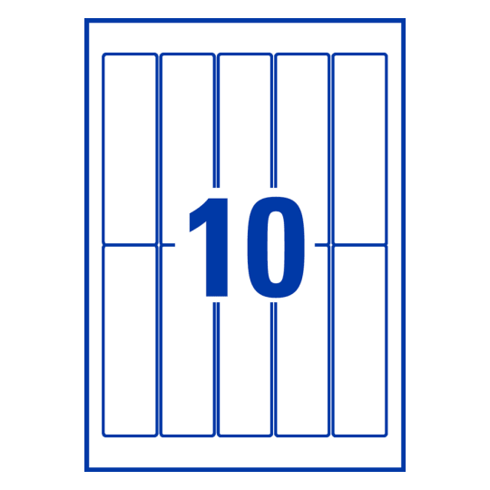 10 stk. etiketter pr. ark.