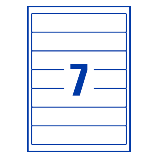 7 stk. etiketter pr. ark.