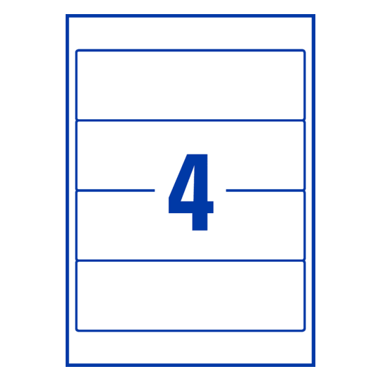 4 stk. etiketter pr. ark.