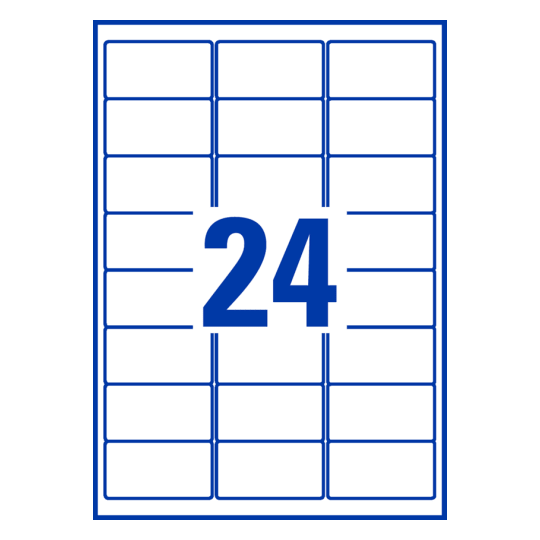 24 stk. etiketter pr. ark.