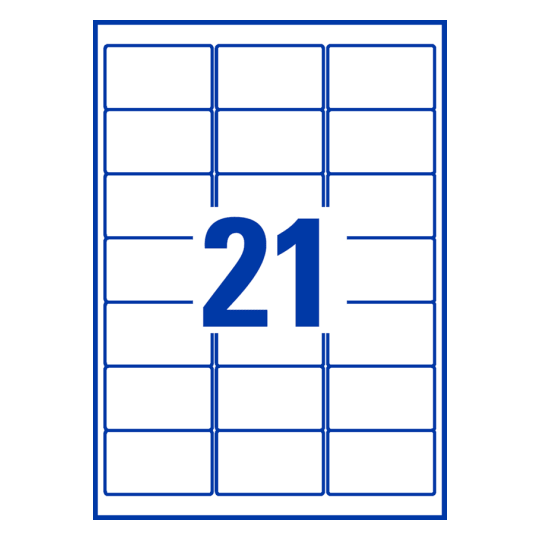 21 stk. etiketter pr. ark.