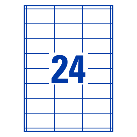24 stk. etiketter pr. ark.