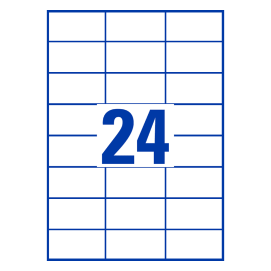 24 stk. etiketter pr. ark.