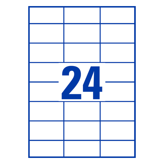 24 stk. etiketter pr. ark.