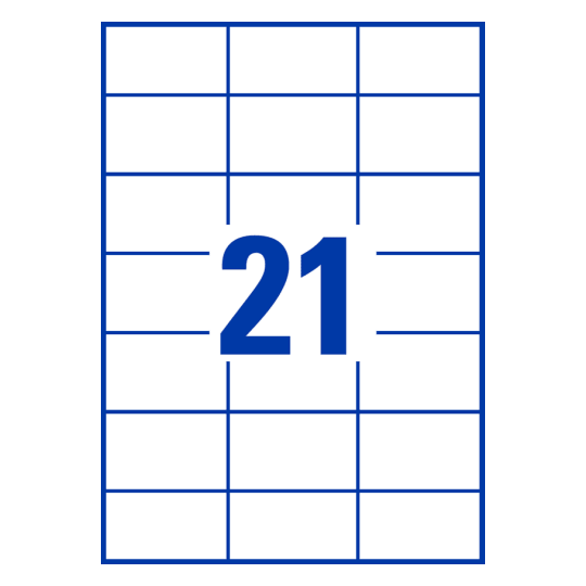 21 stk. etiketter pr. ark.