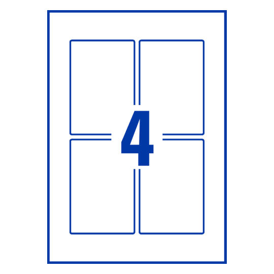 4 stk. etiketter pr. ark.
