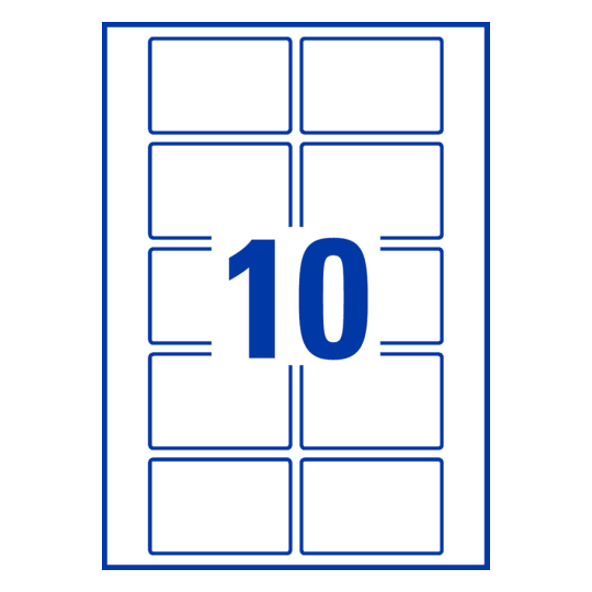 10 stk. etiketter pr. ark.