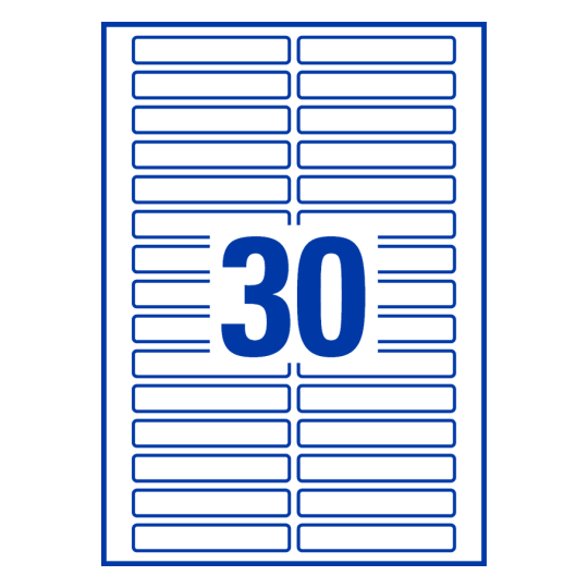 30 stk. etiketter pr. ark.