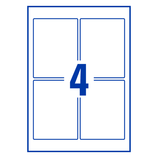 4 stk. etiketter pr. ark.