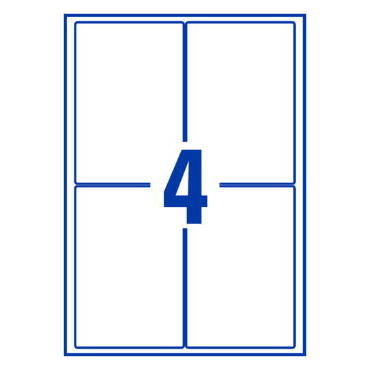 4 stk. etiketter pr. ark.