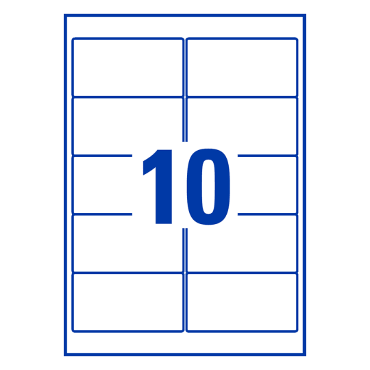 10 stk. etiketter pr. ark.