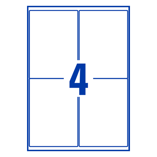 4 stk. etiketter pr. ark.