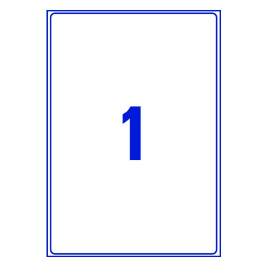 1 stk. etiketter pr. ark.
