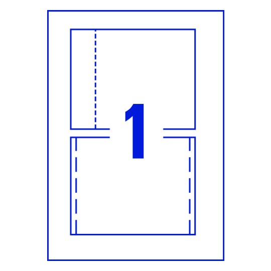 1 stk. etiketter pr. ark.