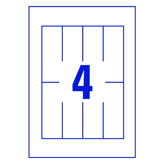 4 stk. etiketter pr. ark.