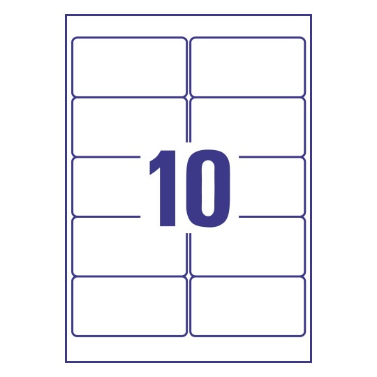 10 stk. etiketter pr. ark.