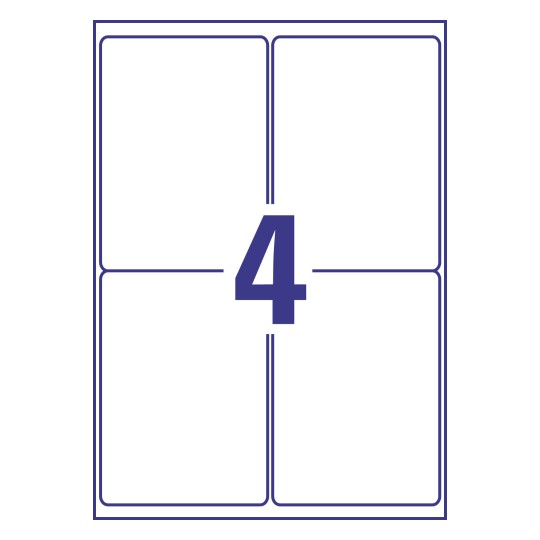 4 stk. etiketter pr. ark.