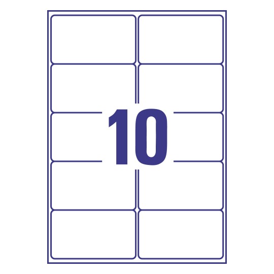 10 stk. etiketter pr. ark.