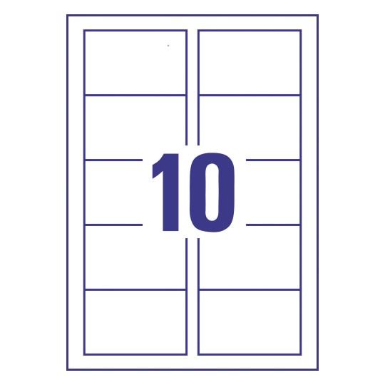 10 stk. etiketter pr. ark.