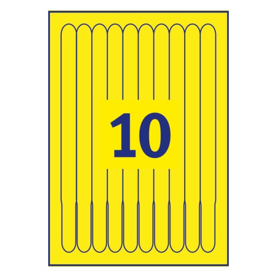 10 stk. etiketter pr. ark.