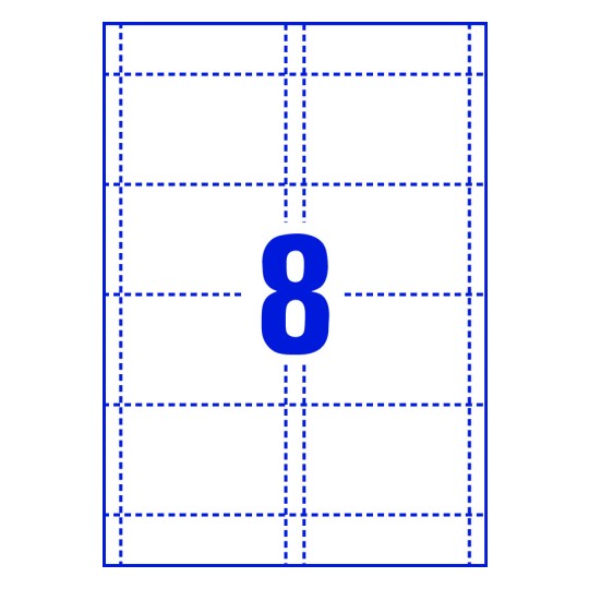 8 stk. etiketter pr. ark.