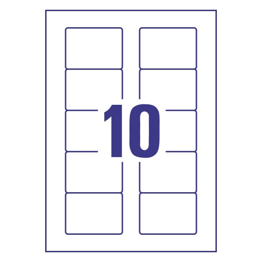 10 stk. etiketter pr. ark.