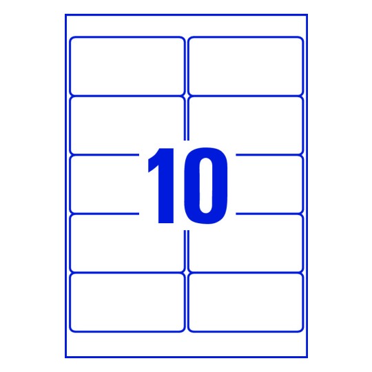 10 stk. etiketter pr. ark.