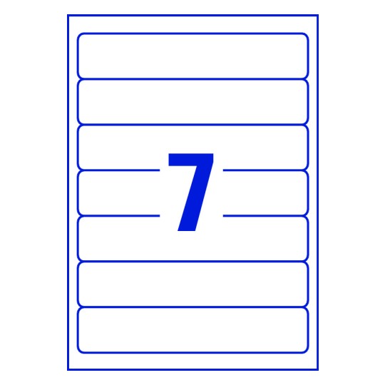 7 stk. etiketter pr. ark.