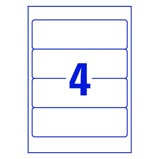 4 stk. etiketter pr. ark.