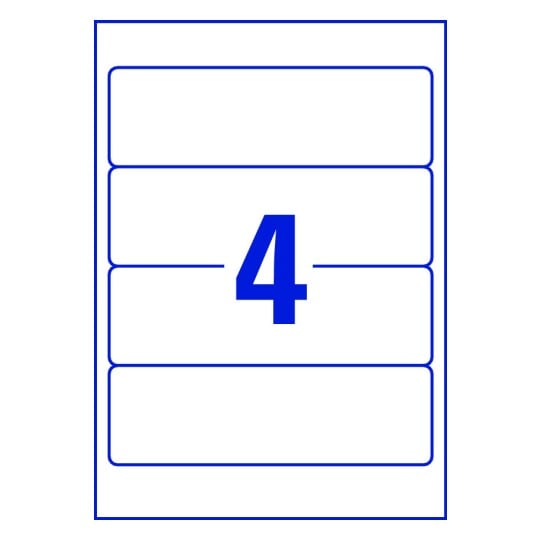 4 stk. etiketter pr. ark.