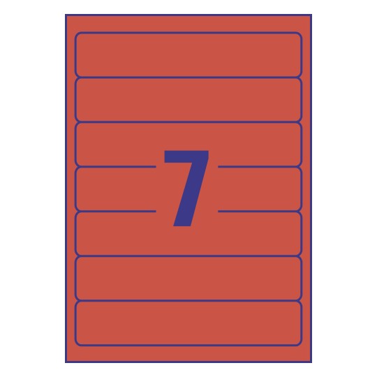 7 stk. etiketter pr. ark.