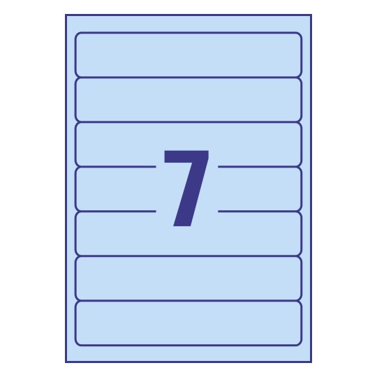 7 stk. etiketter pr. ark.