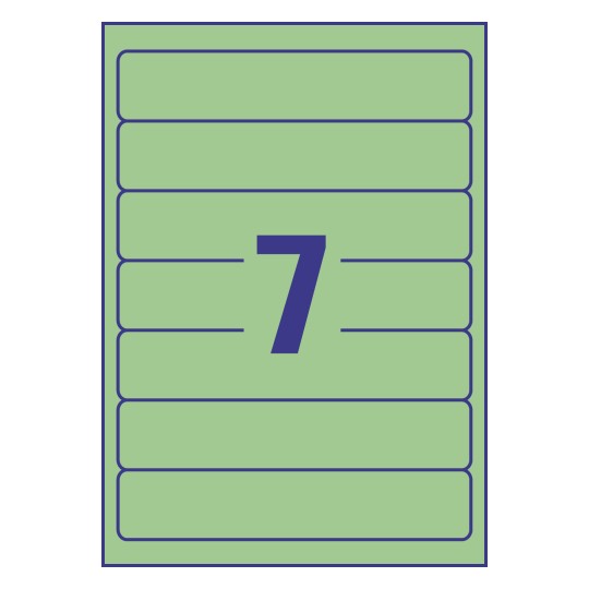 7 stk. etiketter pr. ark.