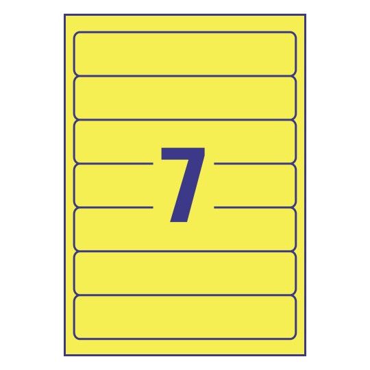 7 stk. etiketter pr. ark.