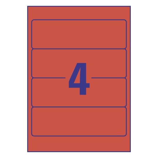 4 stk. etiketter pr. ark.