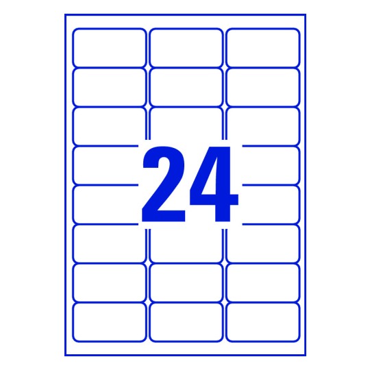 24 stk. etiketter pr. ark.