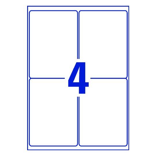 4 stk. etiketter pr. ark.