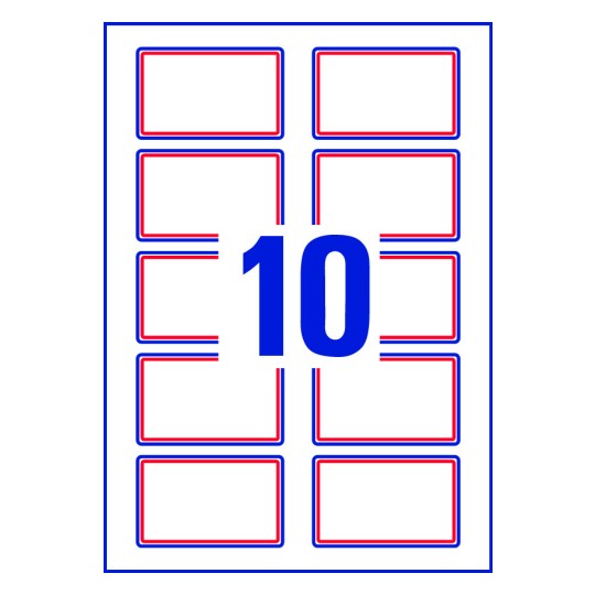 10 stk. etiketter pr. ark.