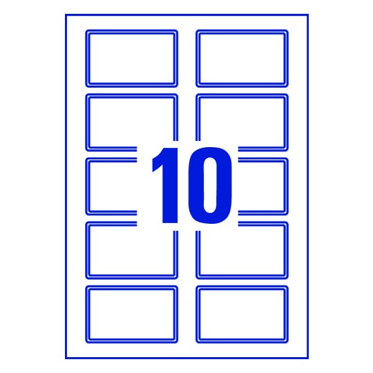 10 stk. etiketter pr. ark.