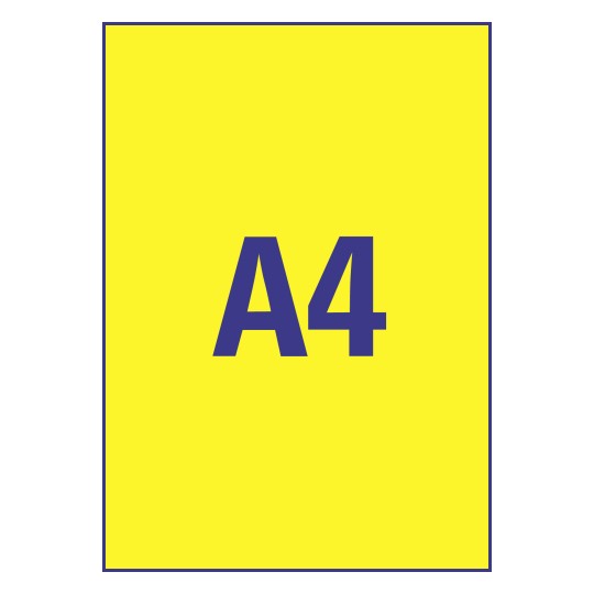 Gul A4 stk. etiketter pr. ark.
