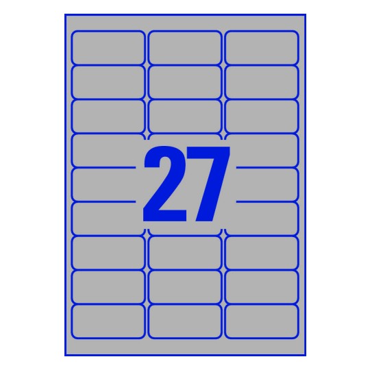 27 stk. etiketter pr. ark.