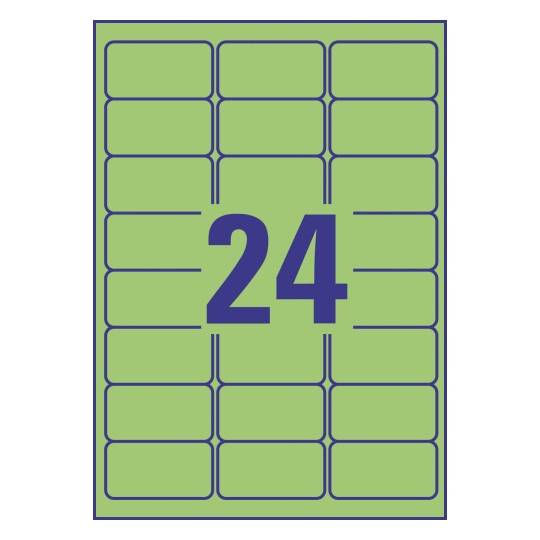 24 stk. etiketter pr. ark.