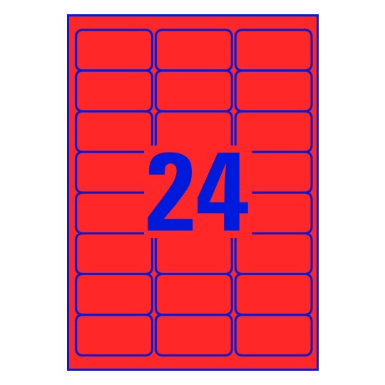 24 stk. etiketter pr. ark.