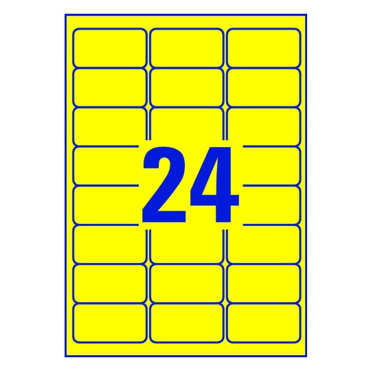 24 stk. etiketter pr. ark.