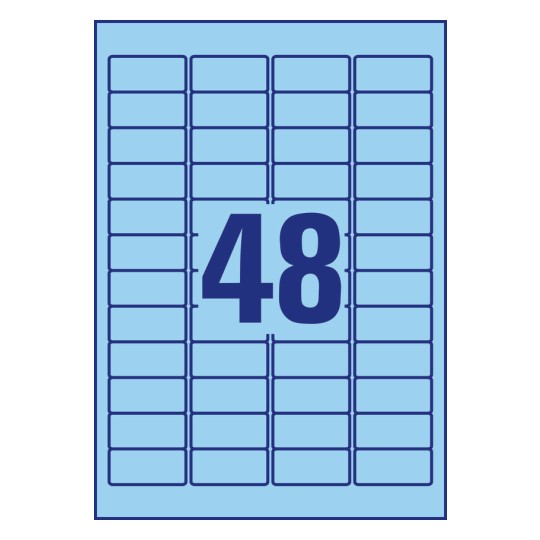 48 stk. etiketter pr. ark.