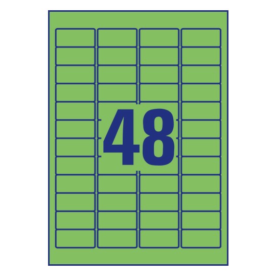 48 stk. etiketter pr. ark.