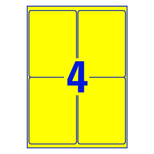4 stk. etiketter pr. ark.